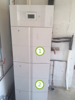 Pompe à chaleur Lizea module extérieur et intérieur